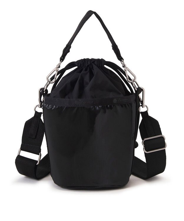 LeSportsac SM DRAWSTRING BUCKET/ブラックシャイン/ブラック ブラックシャイン/ブラック