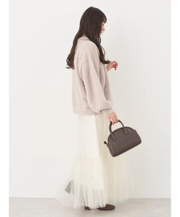 earth music&ecology ロングシャギーハイネックプルオーバー Beige