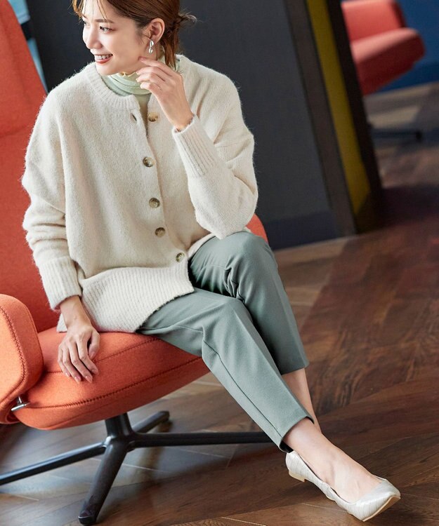 Tiaclasse 【GOLD LABEL・日本製・洗える】 カシミアタッチテーパードパンツ グリーン