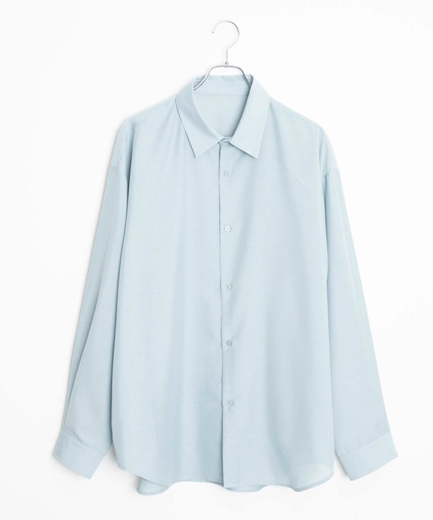 WEGO 【ユニセックス着用ITEM/SMLサイズ展開/冷房対策/紫外線対策】シアーBIGシャツ グリーン