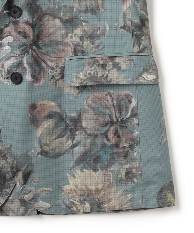 JOSEPH HOMME 【LEON 掲載】クールドッツストレッチトロピカル柄　ジャケット ピーコックグリーン系5