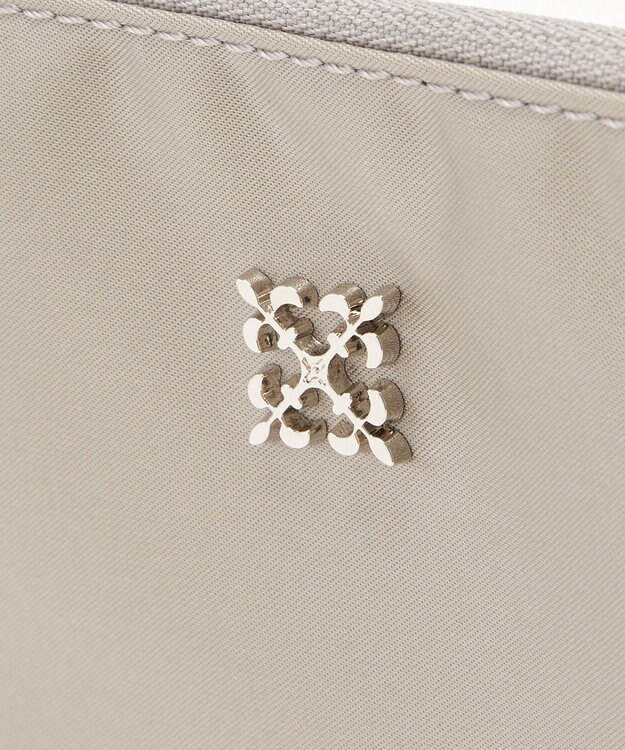 russet カラビナ付きスクエアフラットポーチ(Z-207) Gray