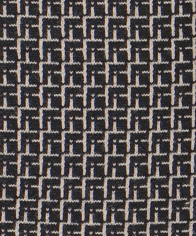 自由区 【洗える】リバーシブルニット セットアップ(カーディガン×タイトスカート) ブラック×グレージュ