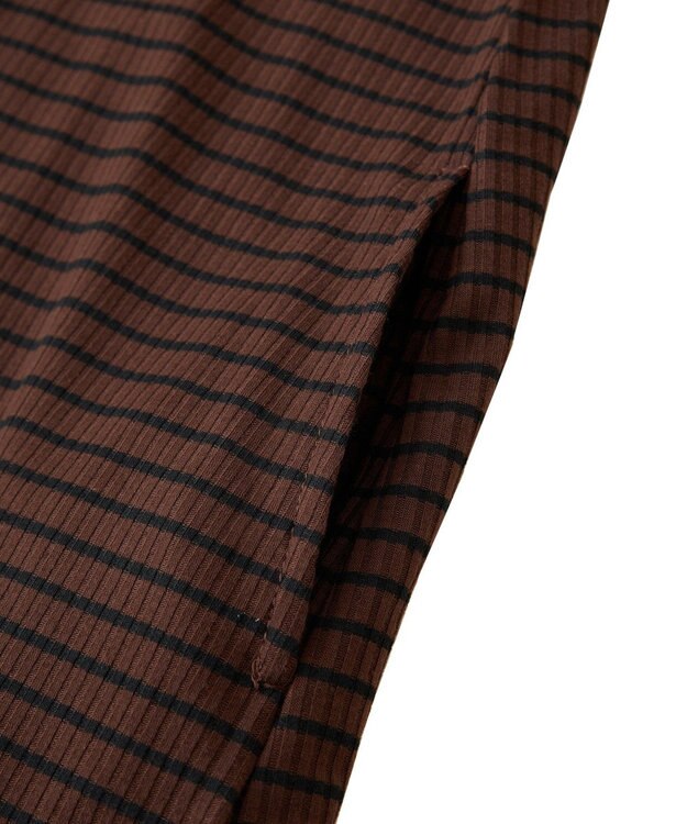 Green Parks ・ＳＵＧＡＲ　ＳＰＯＯＮ　ボーダーリブワンピース Charcoal Gray