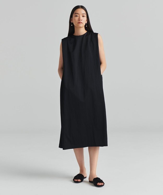 NAVE 【ReNAVE　洗える】グロスサテン ドレス ブラック系