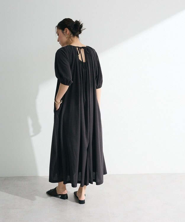 Green Parks ・ＳＵＧＡＲ　ＳＰＯＯＮ　ボーダーリブワンピース Charcoal Gray