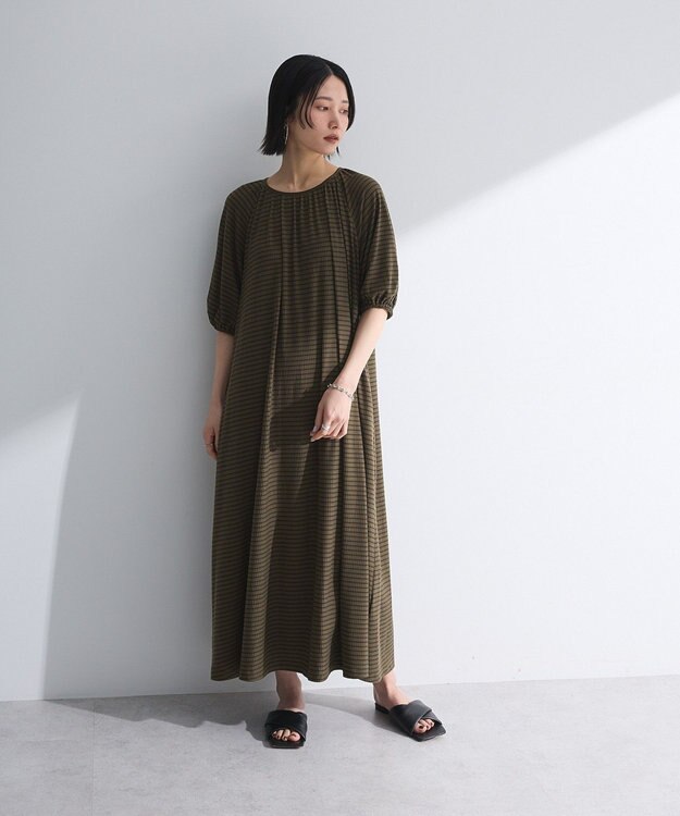 Green Parks ・ＳＵＧＡＲ　ＳＰＯＯＮ　ボーダーリブワンピース Charcoal Gray