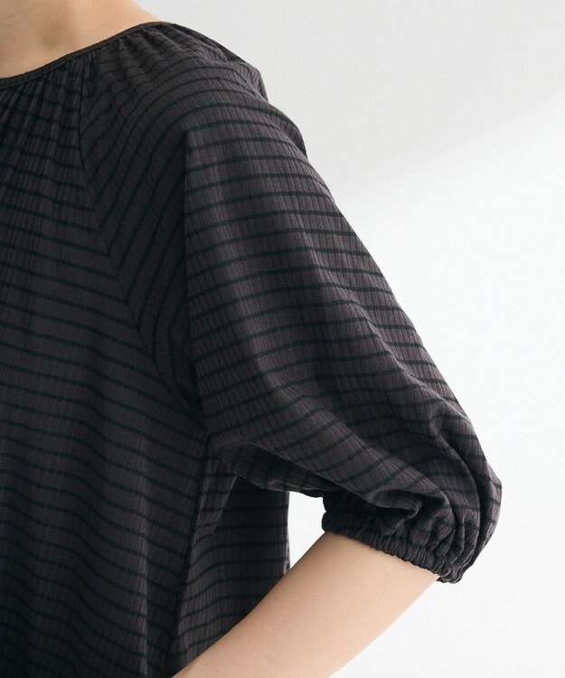 Green Parks ・ＳＵＧＡＲ　ＳＰＯＯＮ　ボーダーリブワンピース Charcoal Gray