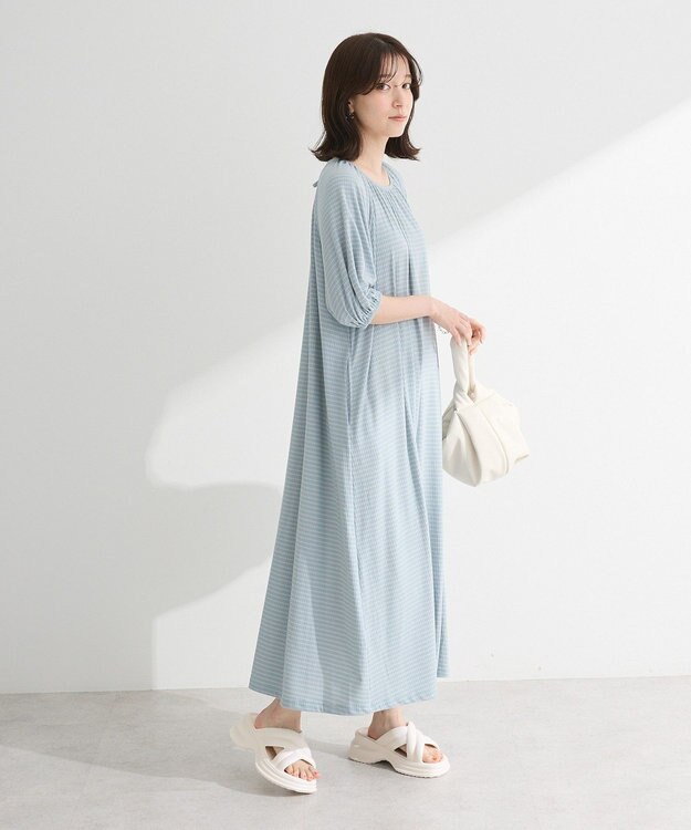 Green Parks ・ＳＵＧＡＲ　ＳＰＯＯＮ　ボーダーリブワンピース Charcoal Gray