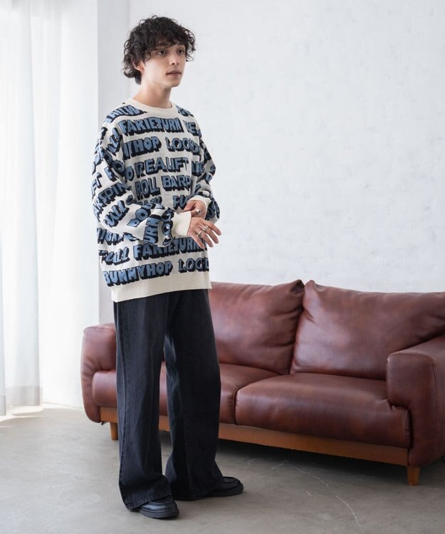 WEGO ルーズフィット総柄プルオーバー 柄2