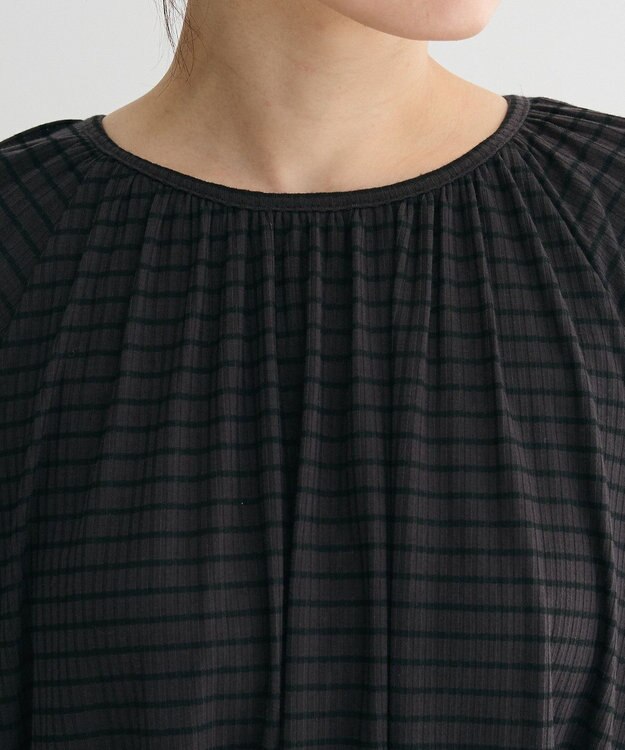 Green Parks ・ＳＵＧＡＲ　ＳＰＯＯＮ　ボーダーリブワンピース Charcoal Gray