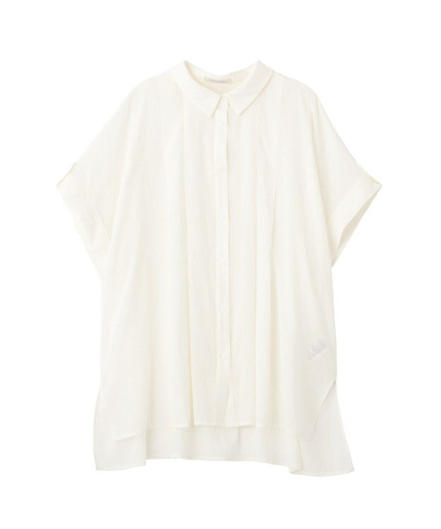 Green Parks タック入りオーバーサイズシャツ Off White