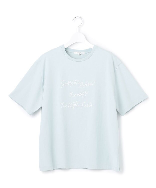 23区 L 【SLOW/一部店舗限定】ヴィンテージライク ロゴ Tシャツ サックスブルー系