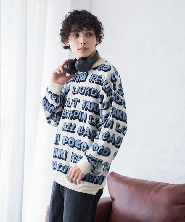 WEGO ルーズフィット総柄プルオーバー 柄2