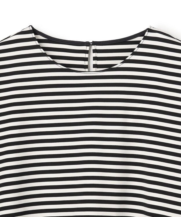 UNFILO BEAUTY FORM-T コンビティアード Ｔシャツ ボーダーブラック