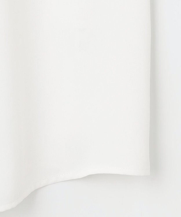 J.PRESS LADIES S 【洗える】パウダージョーゼット ボウタイ バンドカラー ブラウス ホワイト系