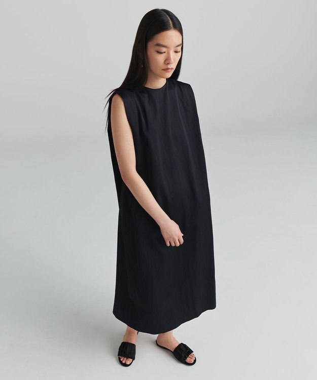 NAVE 【ReNAVE　洗える】グロスサテン ドレス ブラック系