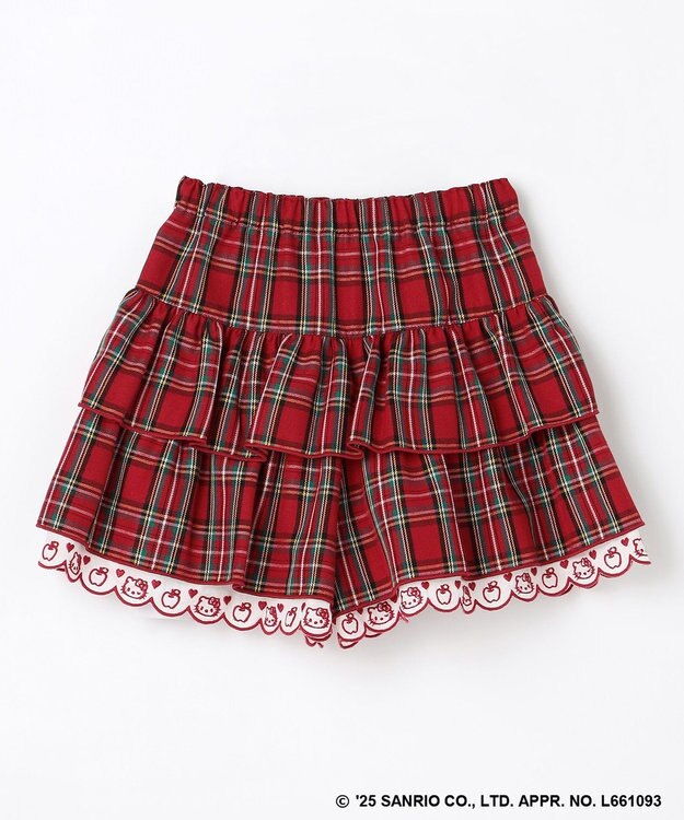 ANY KIDS 【ハローキティ×ANY KIDS】チェックキュロット レッド