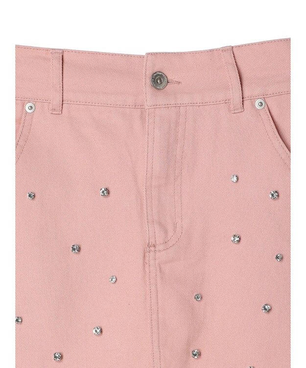 earth music&ecology ビジューデニムミニスカート Pink