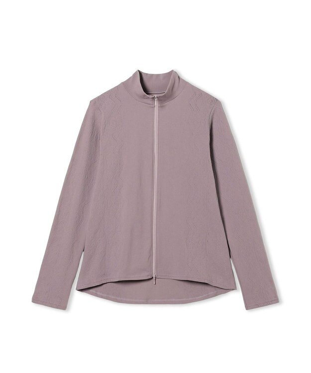 Chacott 【ノーソーイングニット】ハイネックニットジャケット アッシュグレー