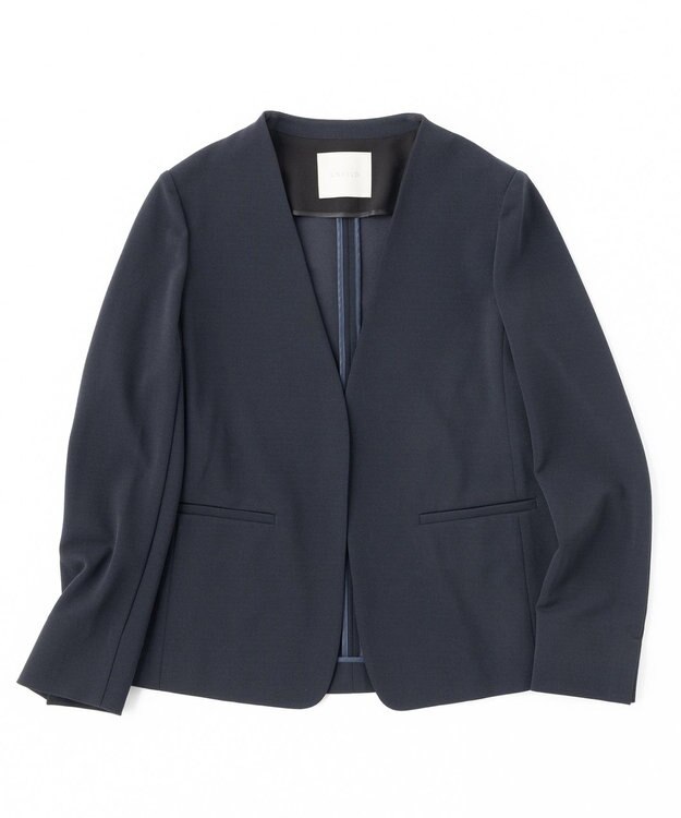 UNFILO BEAUTY MOVE ノーカラージャケット ネイビー