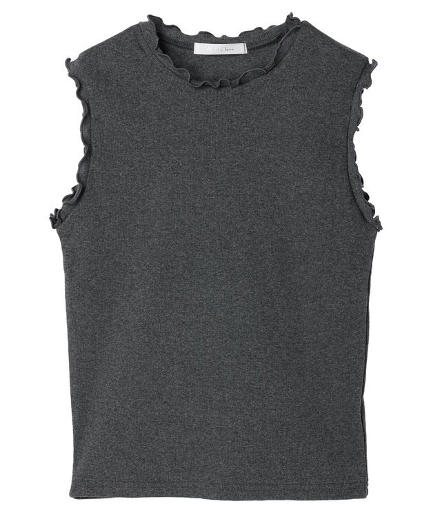 Green Parks ・Ｐｅｔｉｔ　Ｆｌｅｕｒ　メローｓｔリブタンクトップ Charcoal Gray