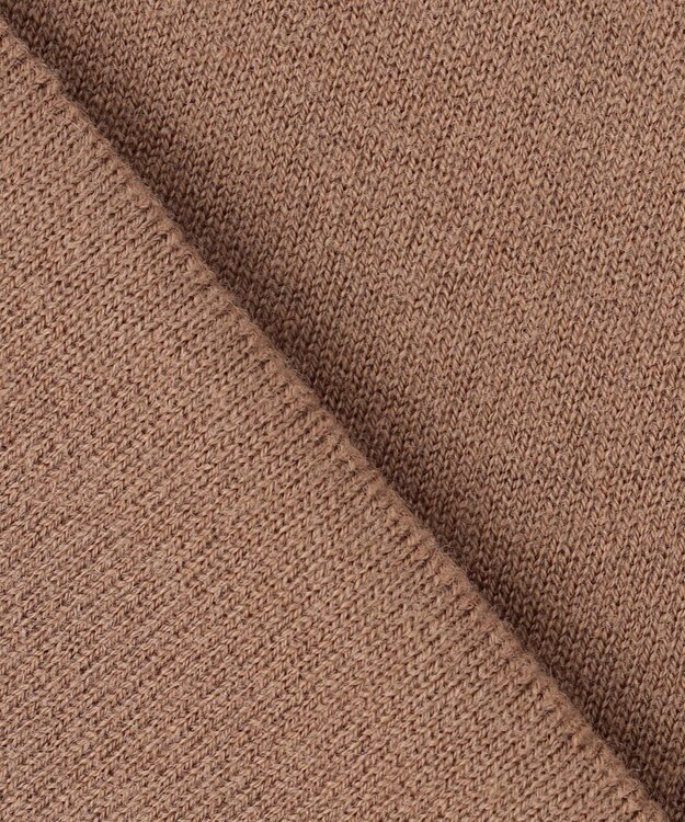 自由区 【カタログ掲載・セットアップ対応・洗える】スムージーブロッキング ニット ピンクベージュ×モカ