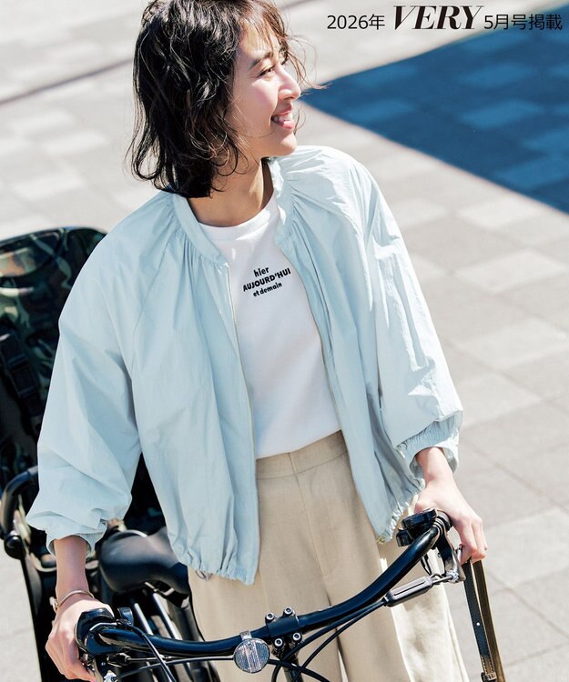 UNFILO L BEAUTY FORM-T cotton ロゴ フレンチスリーブ Tシャツ オフ②