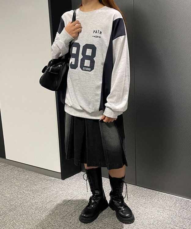 WEGO ナンバリングゲームプルオーバー 杢グレー