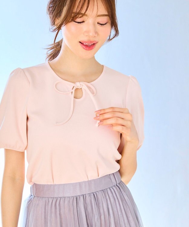 Feroux リボンアクセント Ｔシャツ ピンク系