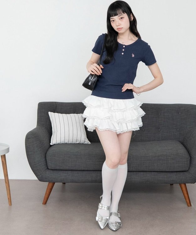 WEGO 別注USPOLOヘンリーネックT ネイビー