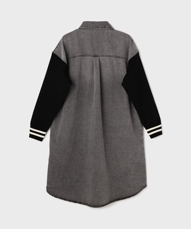 GRACE CONTINENTAL ニットスリーブデニムワンピース ブラック