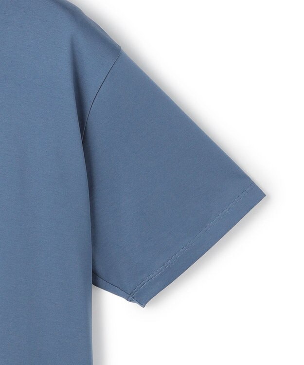 23区 シルキータッチ ベーシック Tシャツ ダルブルー系