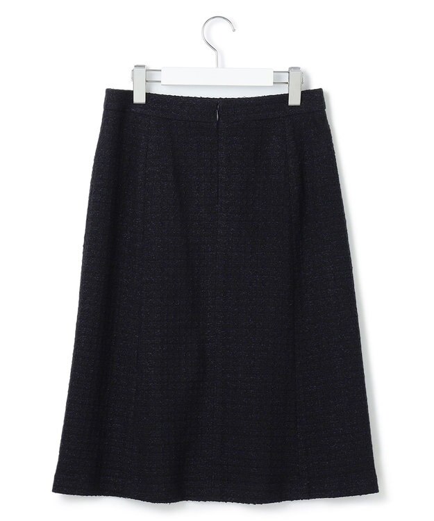 23区 【セットアップ対応】シャインツイードストレッチ スカート ネイビー系