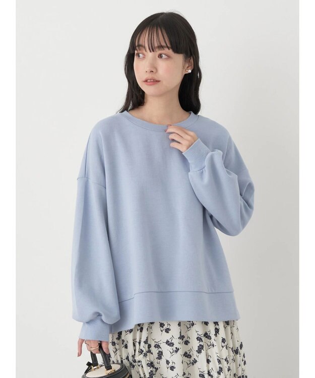 earth music&ecology サイドボタンダンボールプルオーバー Sax