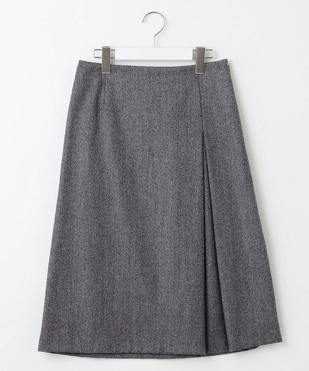 J.PRESS LADIES 【セットアップ対応】ウールストレッチツイード スカート グレー系