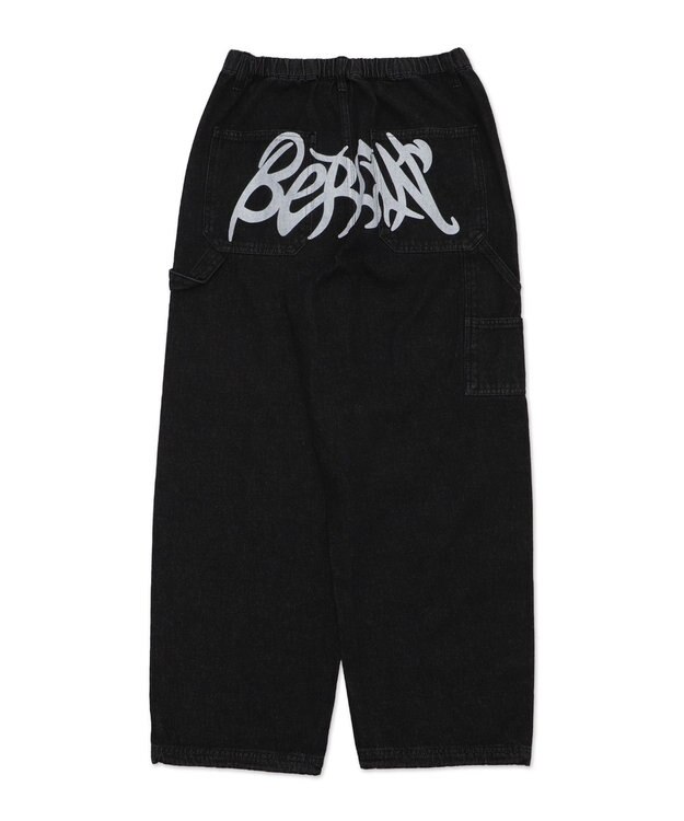 WEGO 【ウエスト紐で調整】イージーペインターグラフィックデニムパンツ 柄4