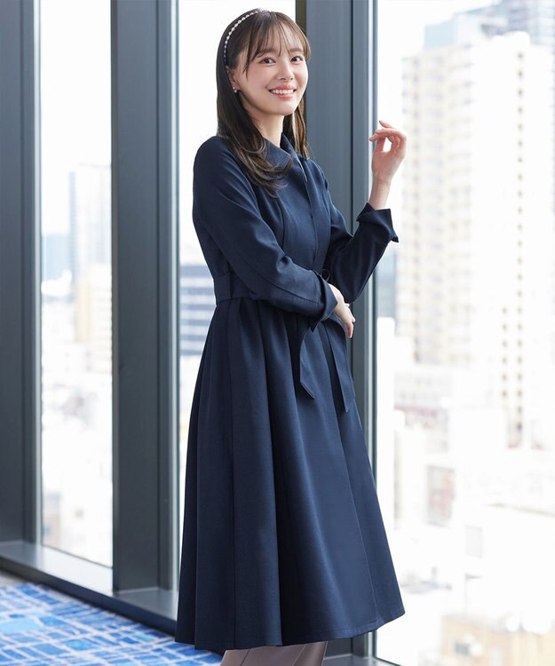Tiaclasse L 【新色追加】ステンカラードレスコート ネイビー