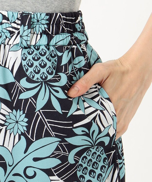 23区GOLF 【WOMEN】【ストレッチ】オリジナル JAPAN アロハ 総柄ボトム ネイビー系5