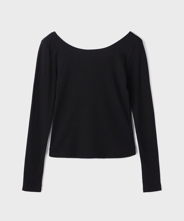 GRACE CONTINENTAL ウ－ルコットンテレコトップ ブラック