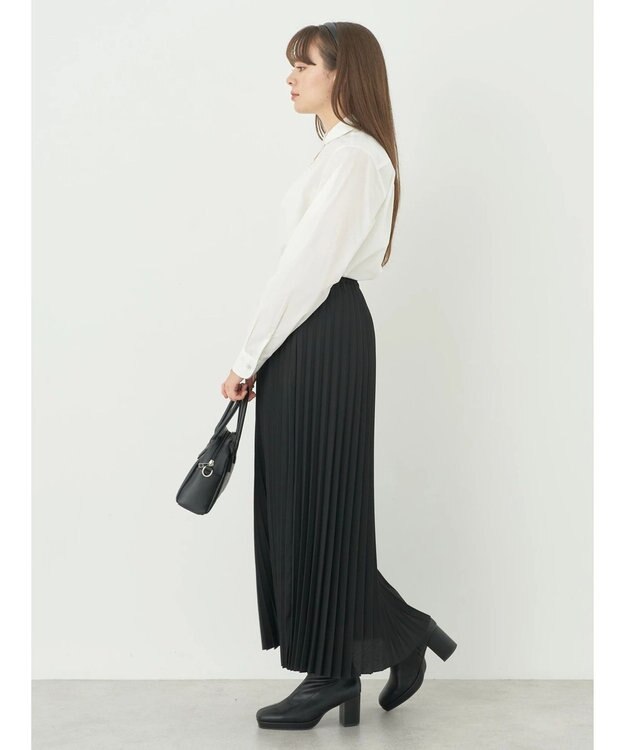 earth music&ecology すきな丈プリーツスカート Black