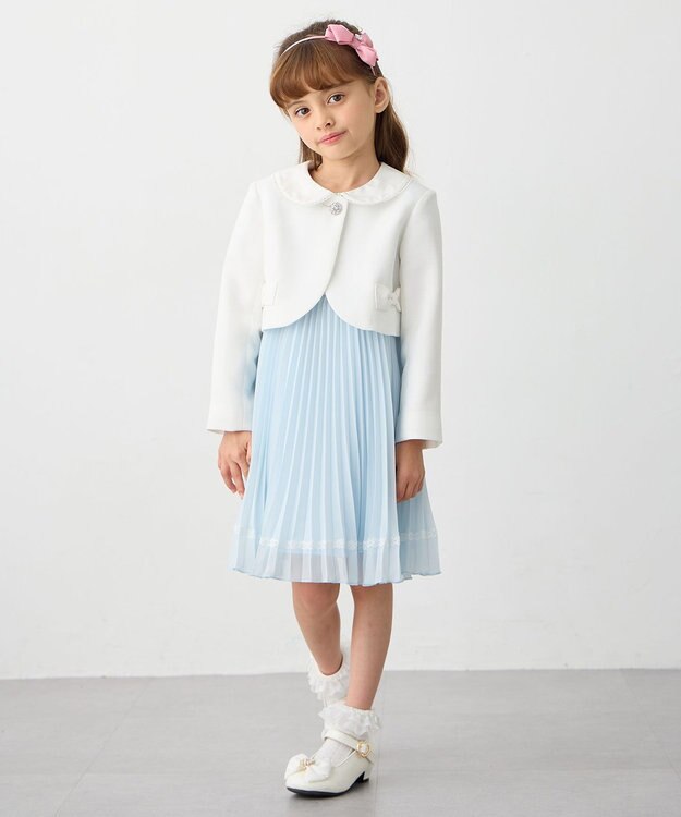 ANY KIDS リボン×ビジューカチューシャ ピンク