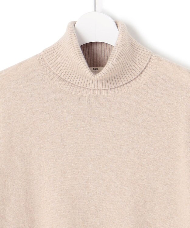 23区 S 【滝沢眞規子さん着用/洗える】ピュアカシミヤ タートルネック ニット ベージュ系