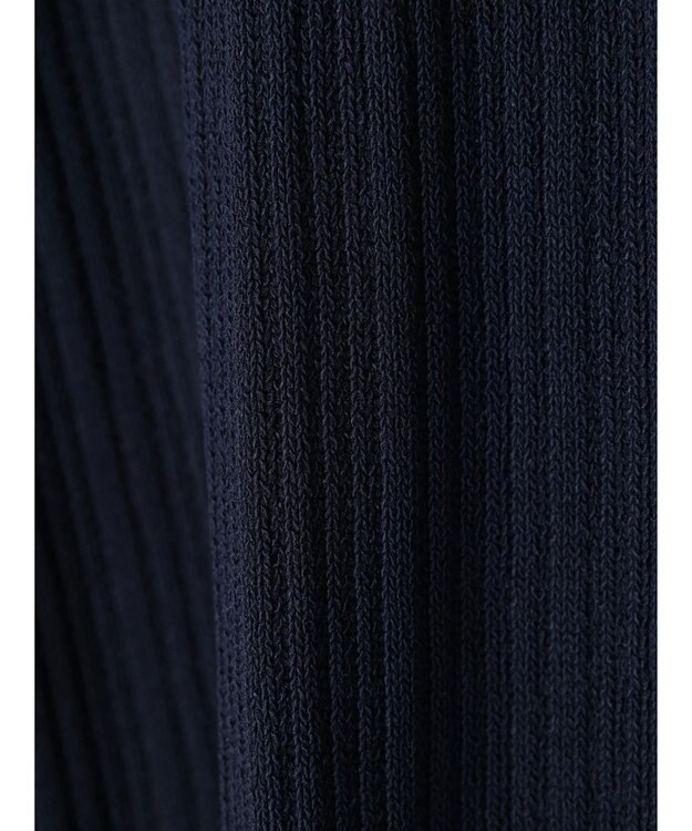 earth music&ecology ショルダーボタンリブニットプルオーバー Dark Navy