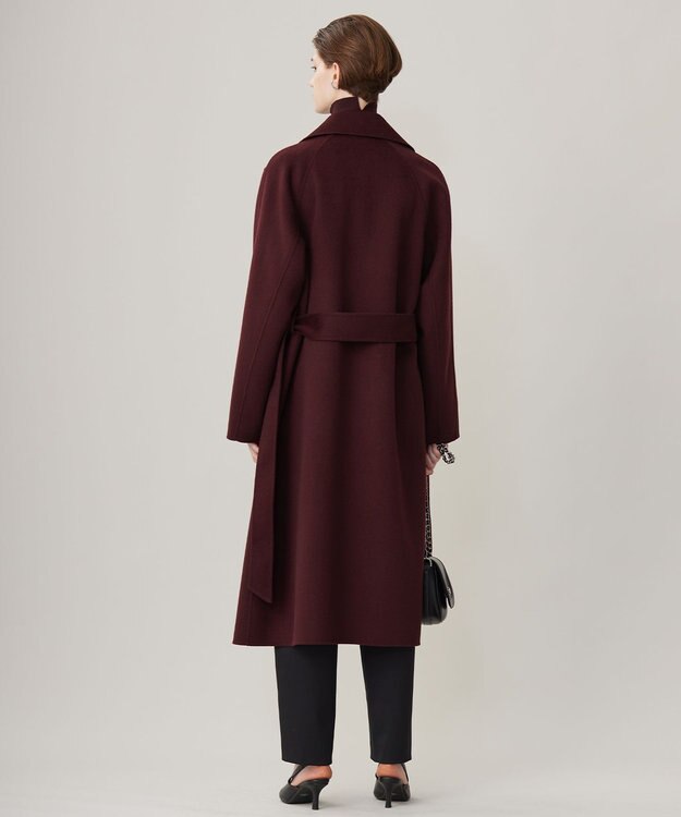 ICB 【CLASSY.1月号掲載】WoolRever ロングコート バーガンディ系
