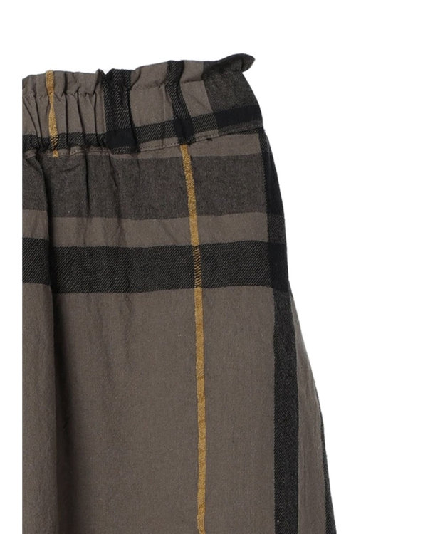 CRAFT STANDARD BOUTIQUE 先染めチェック（大）スカート Khaki