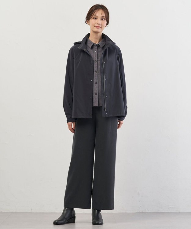 J.PRESS LADIES L 【2way】Artirosa フーデッド コート ネイビー系