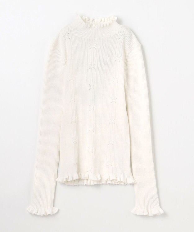 組曲 KIDS 【150-160㎝】リブニット オフホワイト系