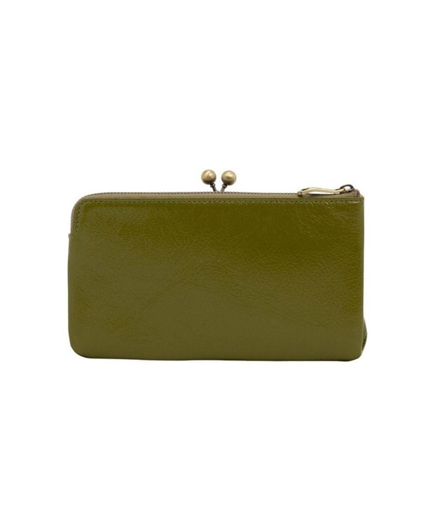 ANNA SUI マチルダ 二つ折り口金長財布 カーキ