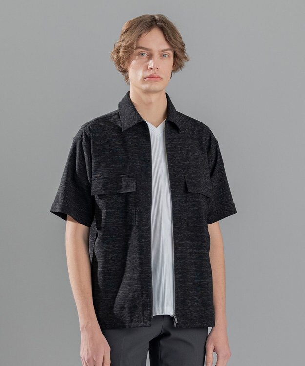 JOSEPH HOMME スムーススラブストレッチ　CPOシャツ ブラック系